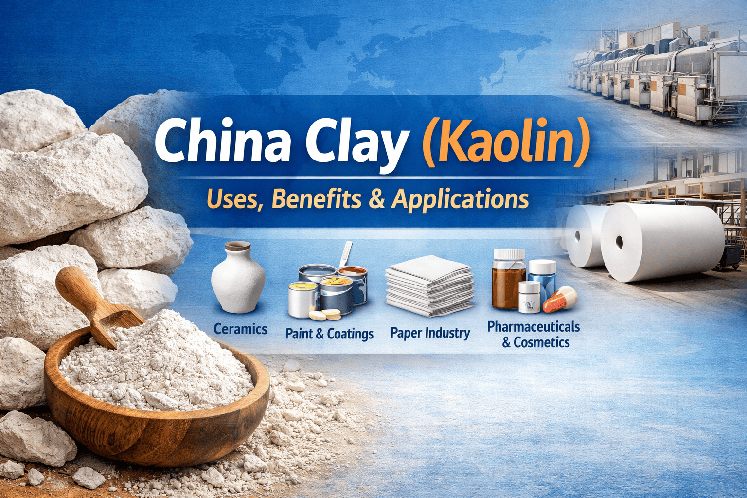 China Clay Kaolin: Uses, Benefits, Properties & Industrial Applications