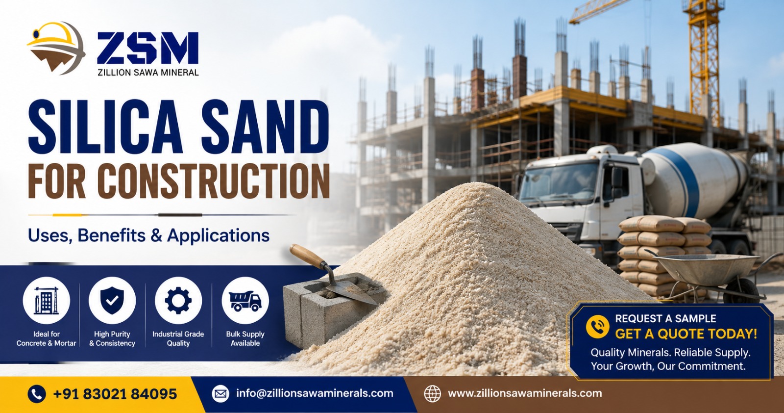 Silica Sand for Construction